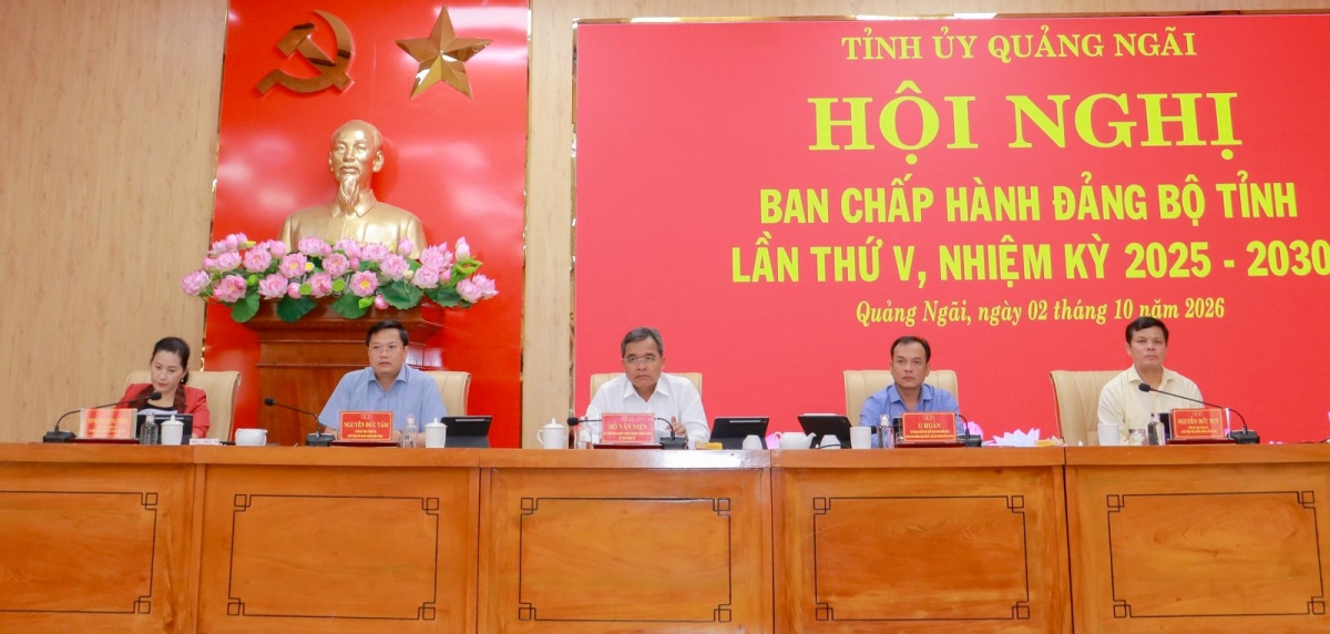 Hội nghị lần thứ V, Ban Chấp hành Đảng bộ tỉnh Quảng Ngãi nhiệm kỳ 2025–2030 Hội nghị lần thứ V, Ban Chấp hành Đảng bộ tỉnh Quảng Ngãi nhiệm kỳ 2025–2030