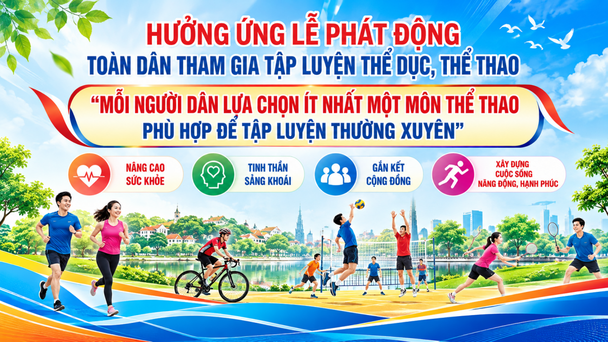 người dân tham gia trải nghiệm, lựa chọn một môn thể thao phù hợp và duy trì tập luyện thường xuyên, góp phần nâng cao sức khỏe, thể lực và chất lượng cuộc sống.