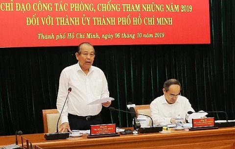 Phó Thủ tướng Thường trực làm việc với TP HCM về phòng, chống tham nhũng