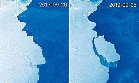 Núi băng trôi nặng 315 tỉ tấn vỡ ra từ Nam Cực