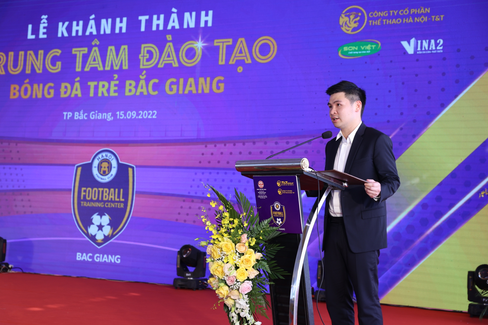 Hanoi FC khánh thành trung tâm đào tạo bóng đá trẻ tại tỉnh Bắc Giang