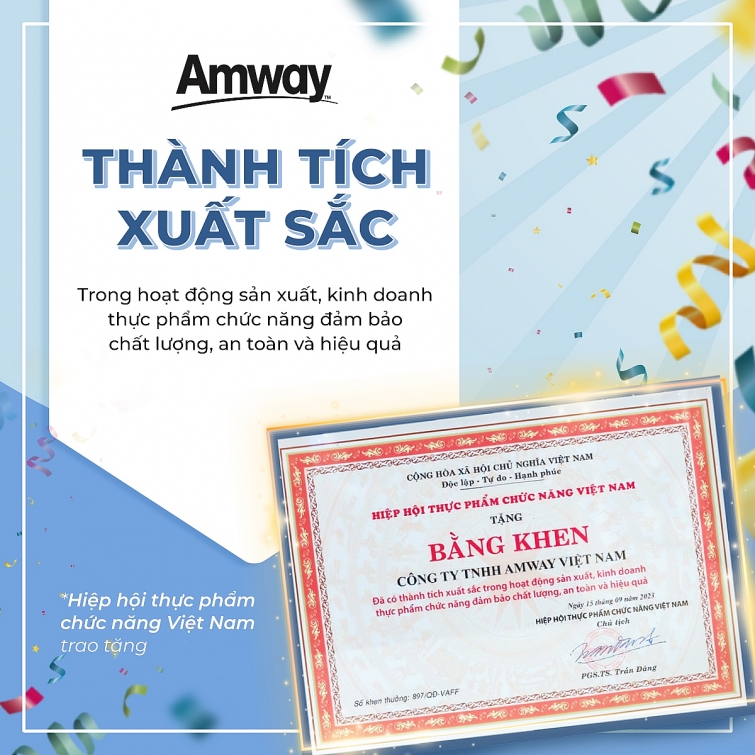 Amway Việt Nam lần thứ 11 được vinh danh tại giải thưởng “Sản phẩm vàng vì sức khoẻ cộng đồng” Amway Việt Nam lần thứ 11 được vinh danh tại giải thưởng “Sản phẩm vàng vì sức khoẻ cộng đồng”