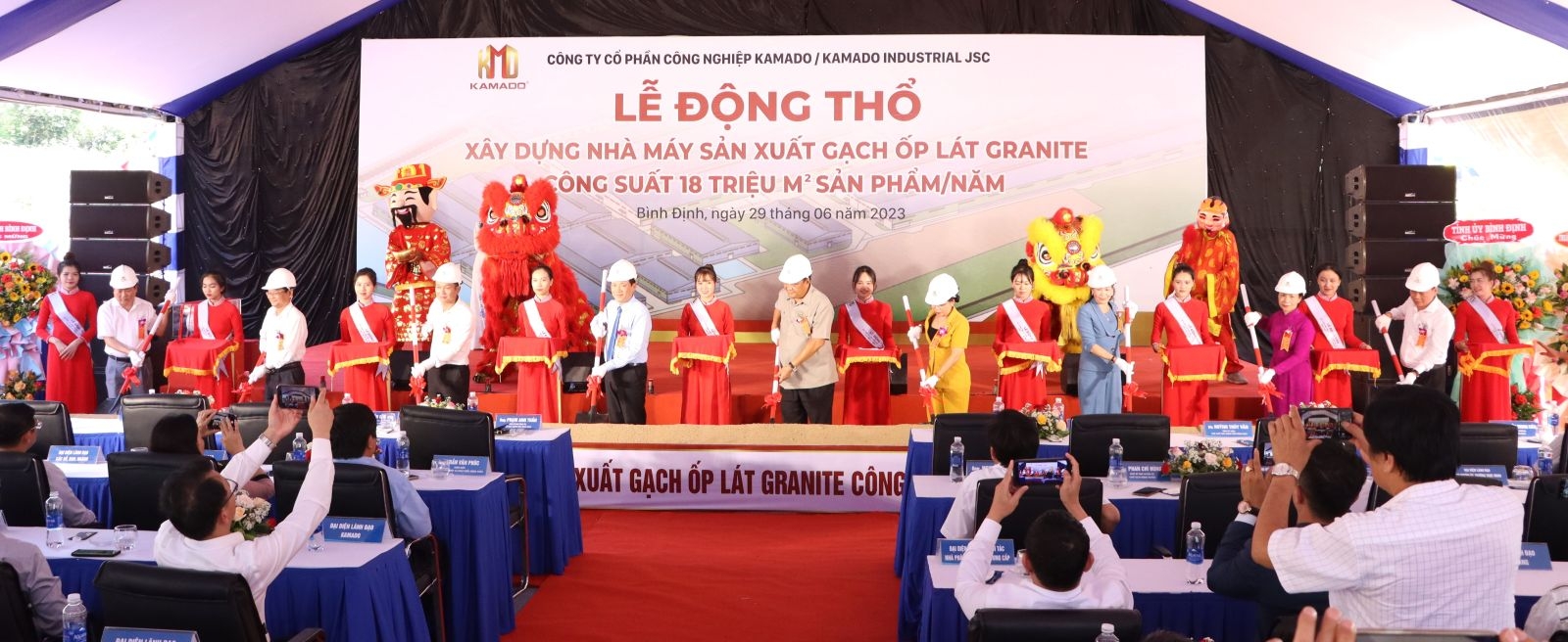 Bình Định: Khởi công Nhà máy sản xuất gạch ốp lát granite công nghệ cao Bình Định: Khởi công Nhà máy sản xuất gạch ốp lát granite công nghệ cao