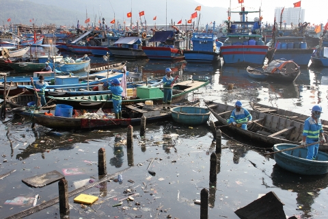 Đã gỡ được nút thắt trong việc giao, nhận, xử lý rác thải tại Âu thuyền Thọ Quang, Đà nẵng