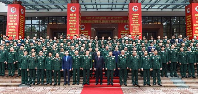 Chủ tịch nước Võ Văn Thưởng dự Tuyên dương gương mặt trẻ tiêu biểu, gương mặt trẻ triển vọng toàn quân năm 2022