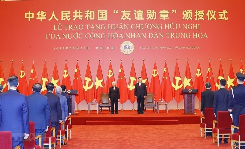Lễ trao tặng Tổng Bí thư Nguyễn Phú Trọng Huân chương Hữu nghị nước Cộng hòa nhân dân Trung Hoa