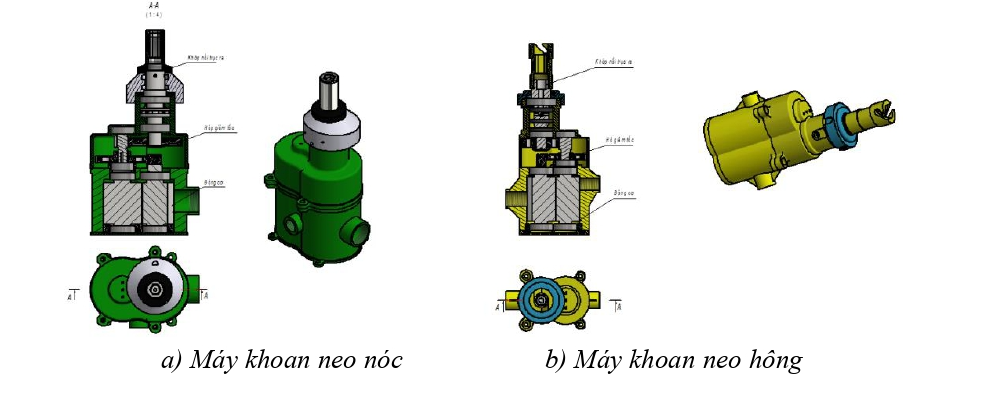 Nghiên cứu thiết kế, chế tạo, nội địa hoá thiết bị máy khoan neo sử dụng khí nén thay thế thiết bị nhập khẩu tại Việt Nam