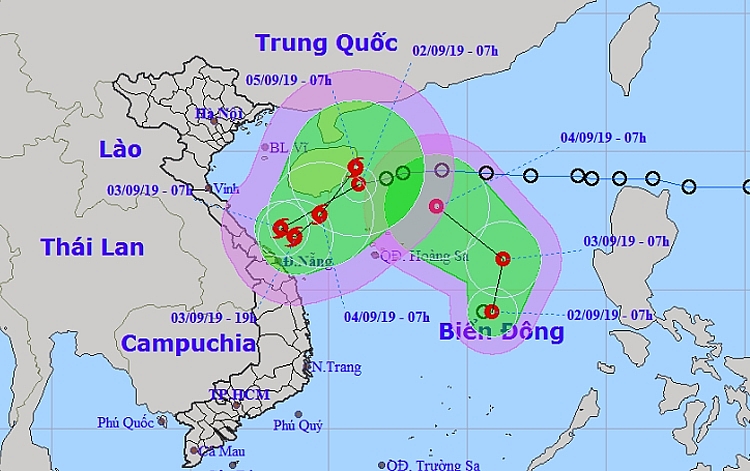 Xuất hiện hai áp thấp nhiệt đới trên Biển Đông