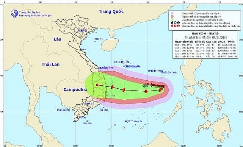 Tin mới nhất về bão số 6 trên Biển Đông